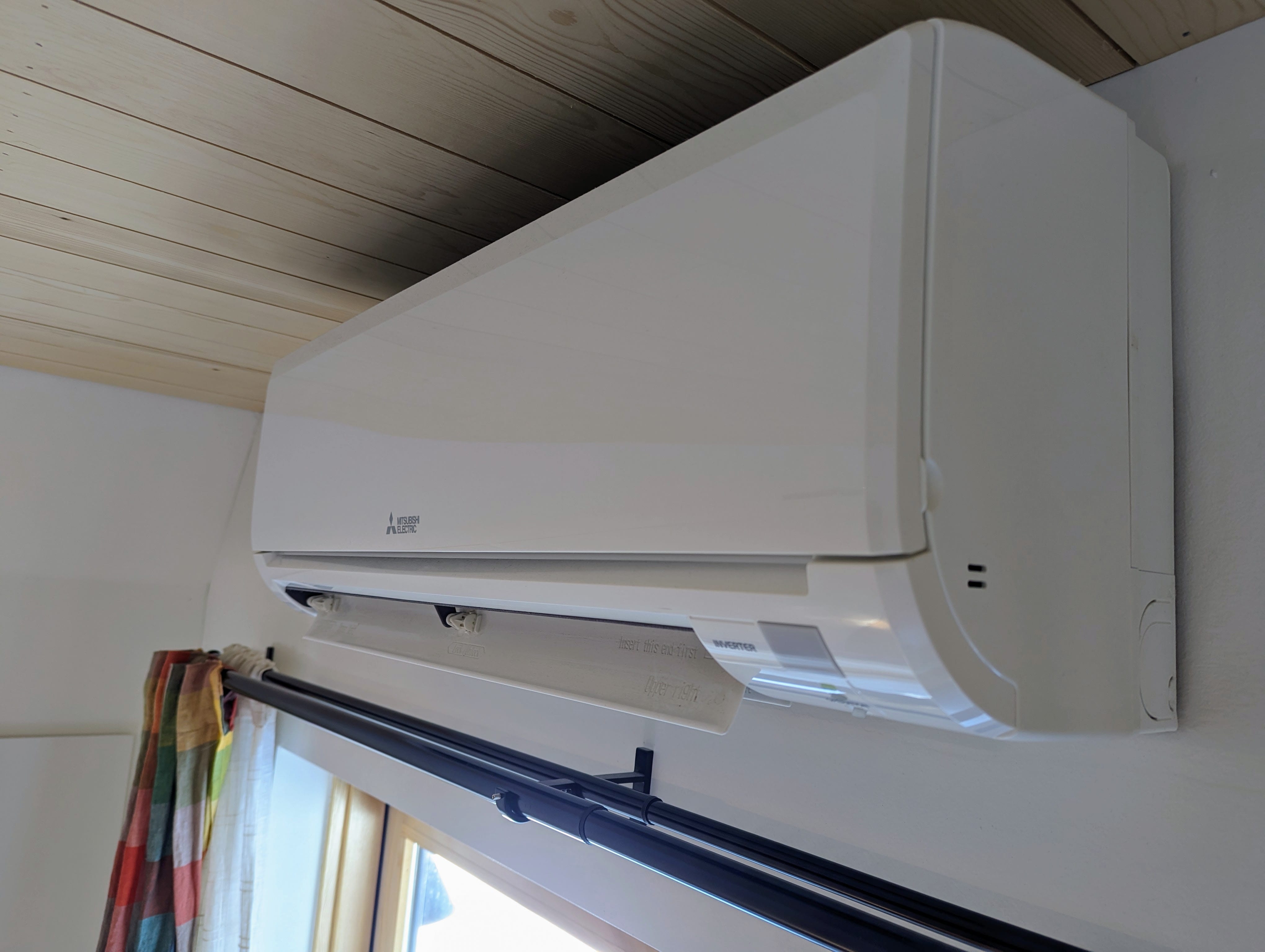 Photo of ductless mini split head.
