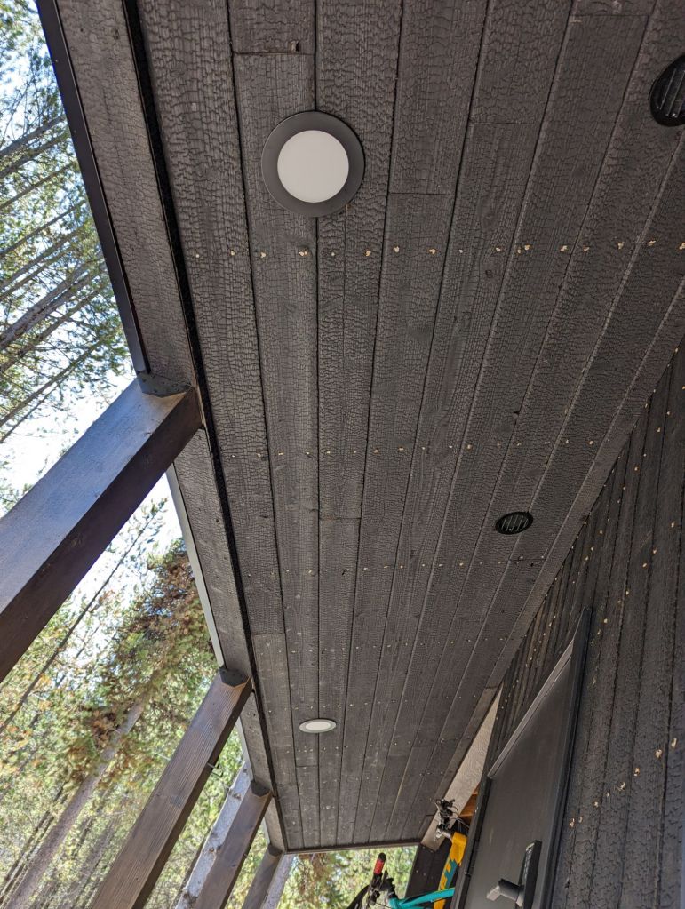 Photo of Installed Shou Sugi Ban Soffit