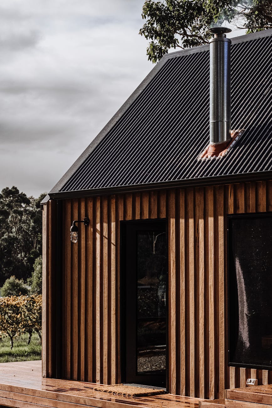 close up of a modern cabin
